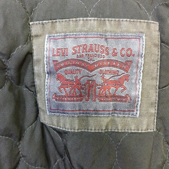 Levis Trucker Field Canvas Jacket Mens Large Quilt Lined Chore Workwear Surplus - Picture 11 of 15